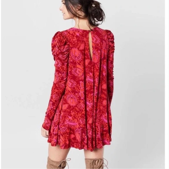 NWT Free People Hello Lover Ruched Sleeve Tunic - Picture 2 of 15